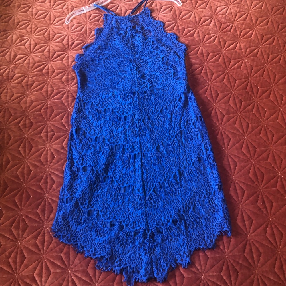 Free People cobalt blue lace dress